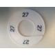Maatring 9 cm wit/zw 27 
